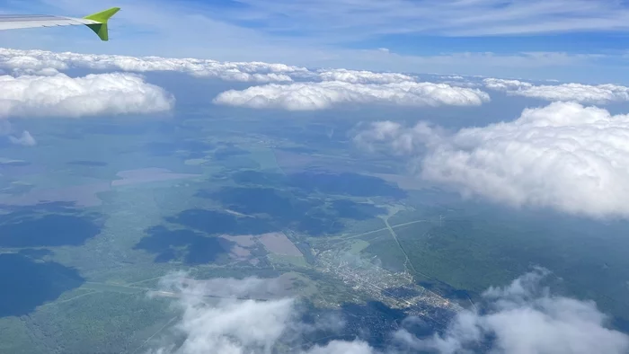 In airplane - My, Airplane, View, beauty, Nature, The first flight, Longpost