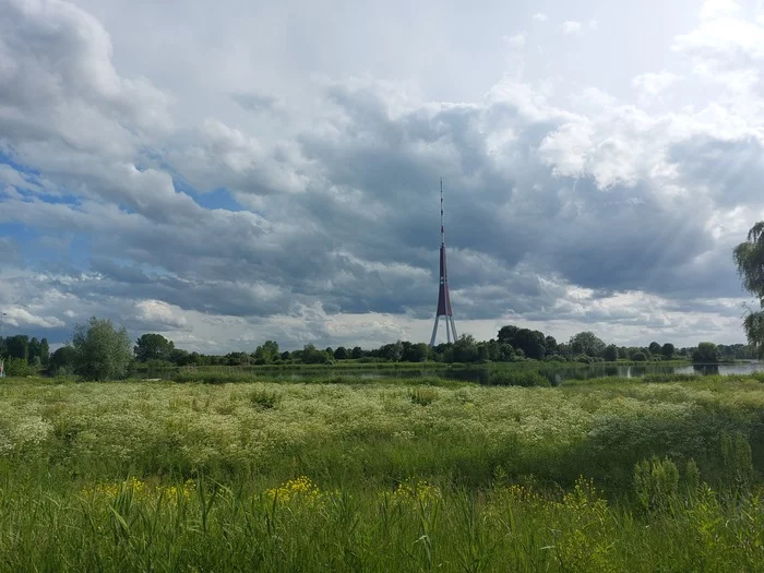 TV tower - My, Mobile photography, The photo, Travels, Latvia, Riga