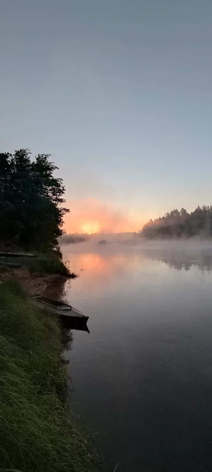 Рассвет на Керженце - Моё, Река, Мобильная фотография, Сплав по реке, Нижегородская область, Длиннопост