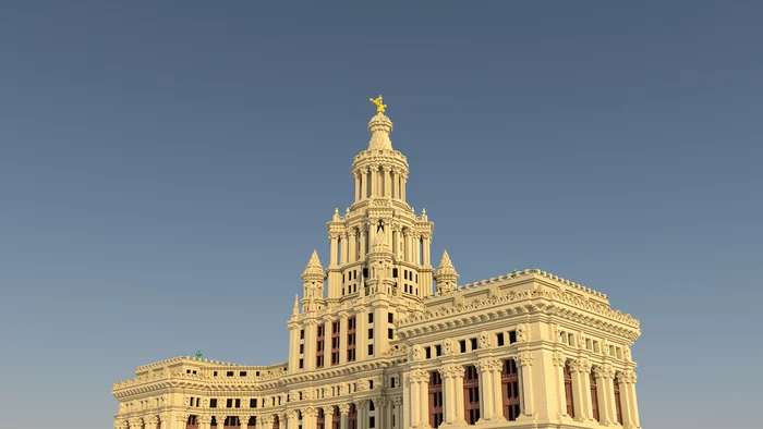 Manhattan Municipal Building in Minecraft - My, Architecture, sights, Building, Town, New York, Monument, Museum, Minecraft, Metro, Skyscraper, Longpost