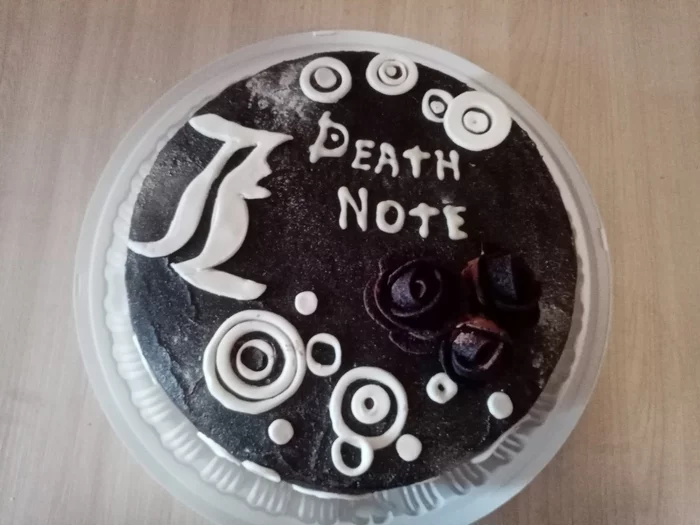 It's my birthday soon and this is what they gave me today in advance O_O - My, Birthday, Death note, Cake, Food, Sweets, sticky