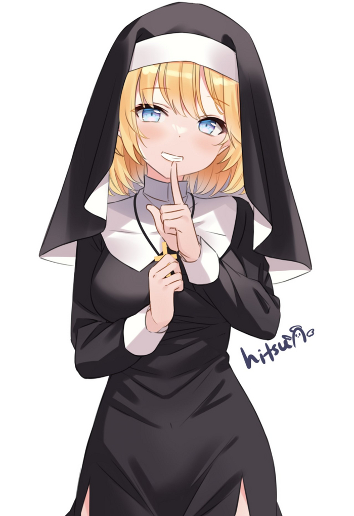 Nun Ame Virtual YouTuber, Hololive, Watson Amelia, , Anime Art, Hitsukuya