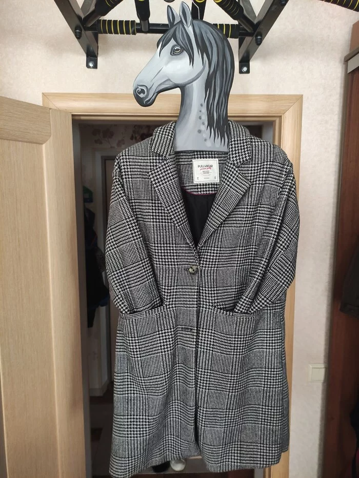 Hanger Horse in apples (Horse in a coat) - My, Acrylic, Handmade, Hanger, Painting, Horse in coat, Horses, Horse in Apples, Longpost
