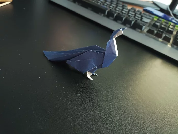 origami peacock - My, Origami, Needlework without process, Crafts, Paper products, Video, Youtube