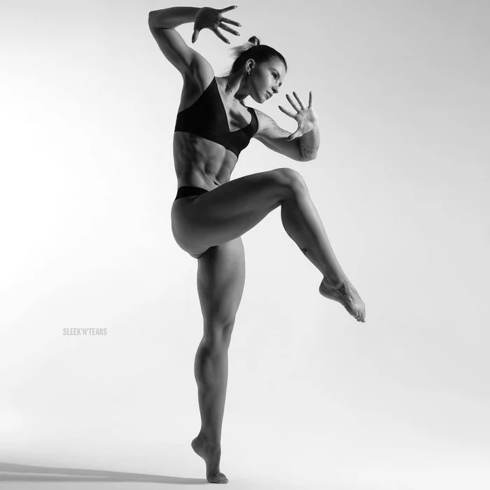 Maria Kulikova - Girls, Sports girls, Strong girl, The photo, Black and white, Longpost