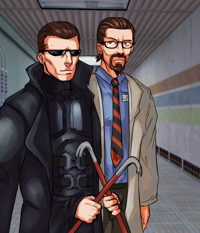 Mounting bros - Half-life, Deus Ex, Gordon Freeman, Art, Computer games