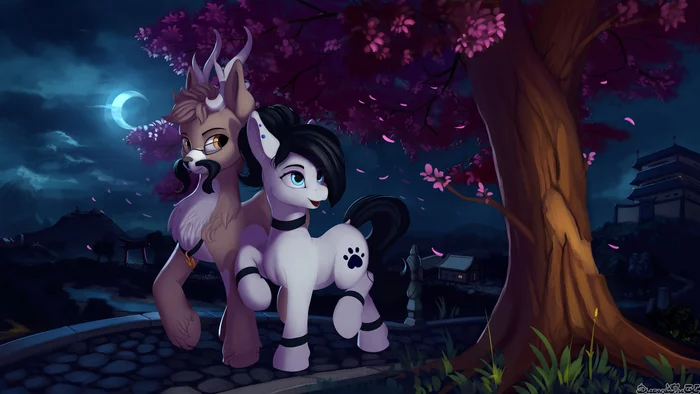 Night walk - My little pony, PonyArt, Discordthege, Original character
