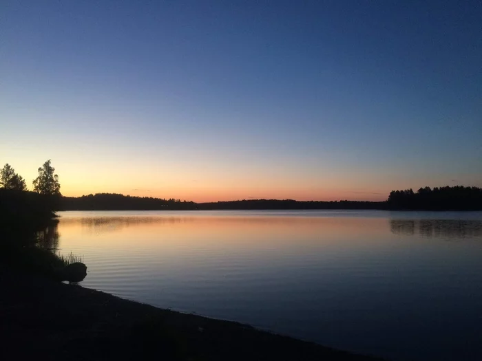 White Nights - My, The photo, Photo on sneaker, White Nights, Карелия, Ladoga skerries