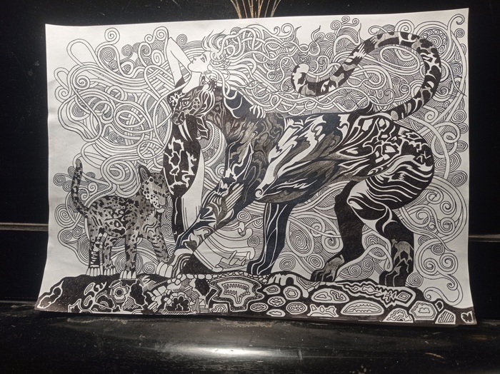 Рисую эскизы для тату