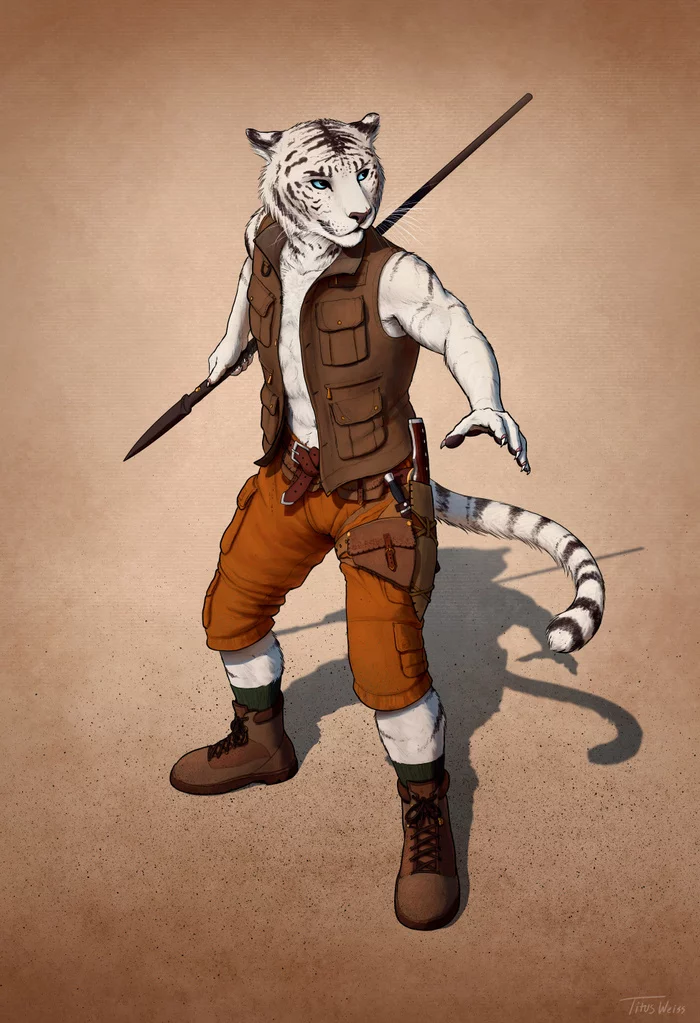 Tuan - Furry, Furry art, Anthro, Furry tiger, White tiger, Furry cat, Fantasy, Titusweiss