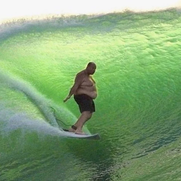 In surfing, this stance is called a goofy. - Surfing, Goofy, Wave, Rack, Excess weight, Sea