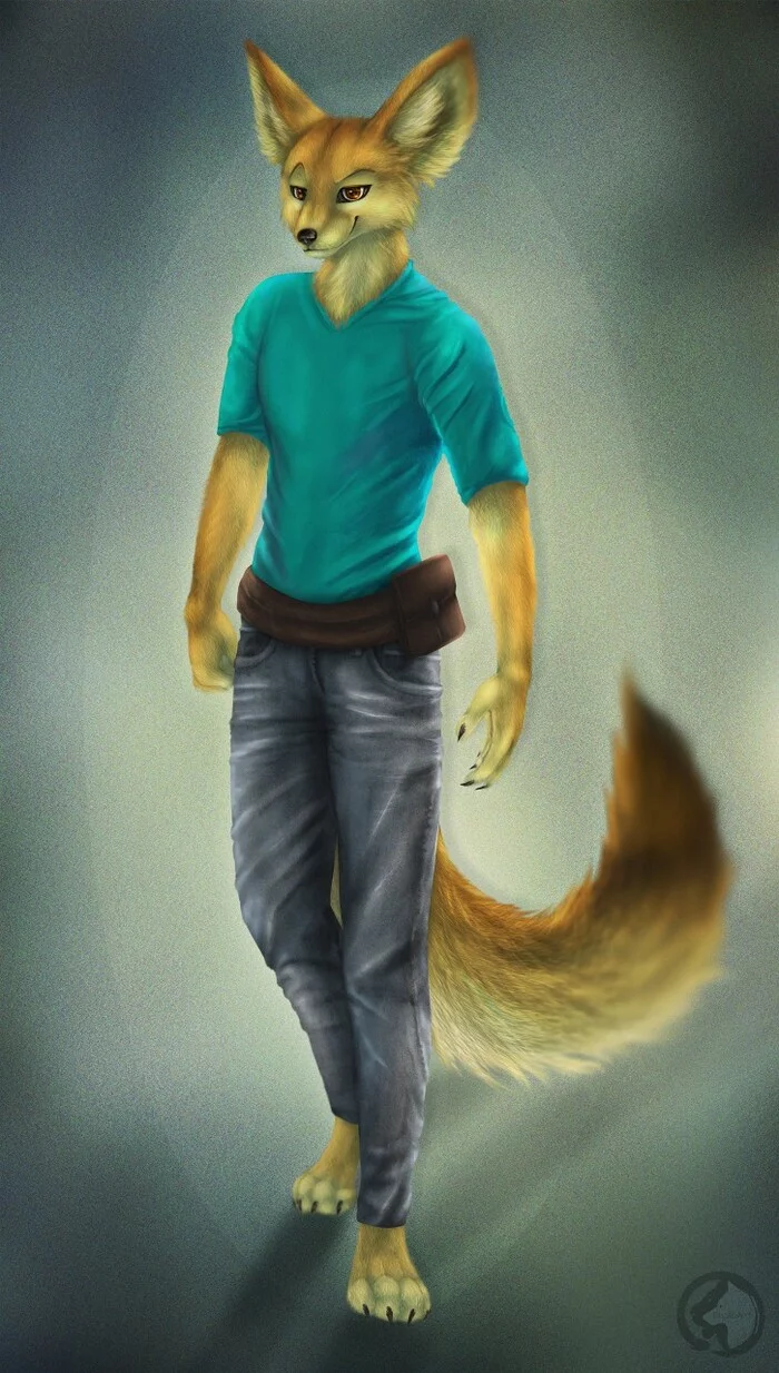 Fennec fox guy - Фурри, Furry Art, Антро, Furry Fox, Fennec, Фенек