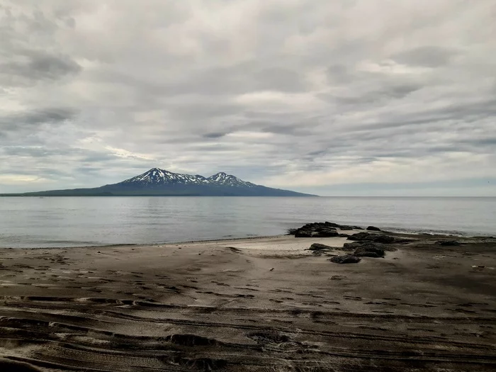 Вулканы Богдан Хмельницкий и Чирип - Моё, Мобильная фотография, Итуруп, Вулкан, Вулкан Богдан Хмельницкий