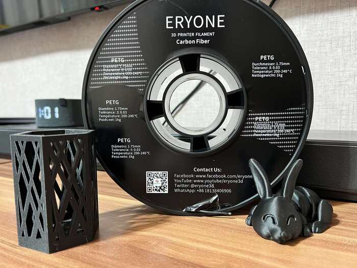PLA and PETG Carbon Fiber by ERYONE - My, 3D печать, Filament, Fdm printing, Longpost