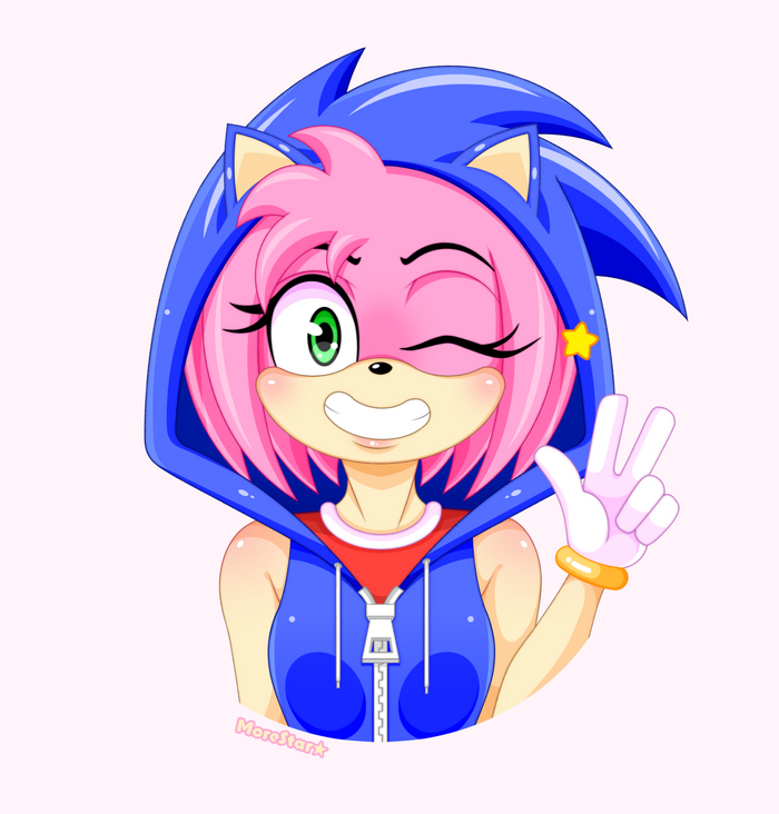Amy Rose (Sonic hoody) Ежик Соник, Sonic X, Фурри, Аниме, Игры