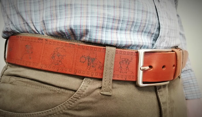 Ремень (подарок другу на день рождения) Кожа натуральная, Ручная работа, Своими руками, Ремень, Kakashi Hatake, Наруто, Аниме, Хобби, Подарки, День рождения, Видео, Длиннопост