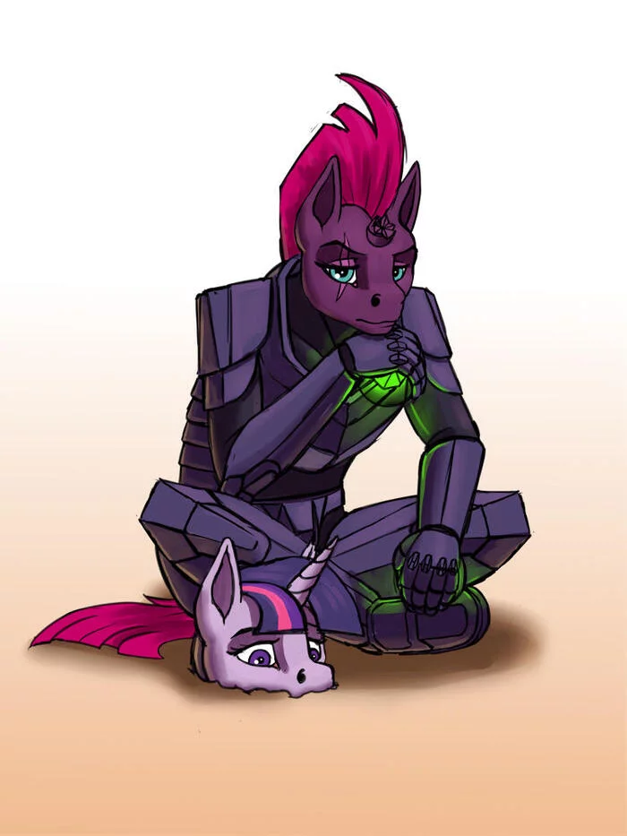 Tempest Vaas - My Little Pony, Twilight sparkle, Tempest Shadow, Wwredgrave, Антро, Far Cry 3, MLP Crossover