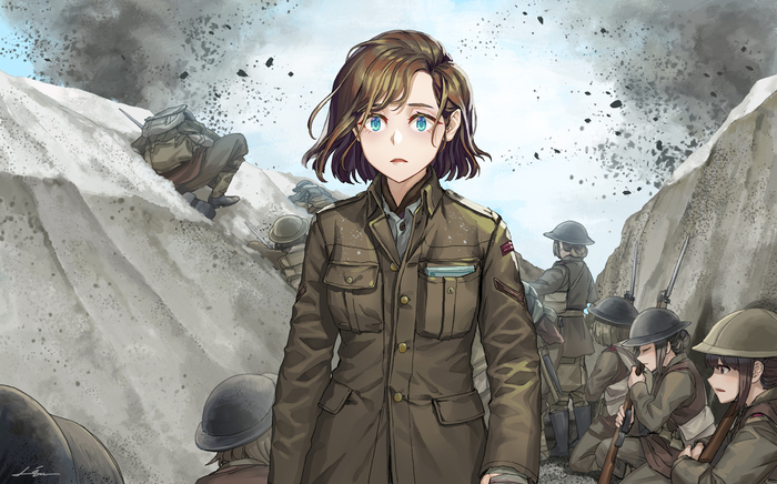     "1917" , Anime Art, Original Character, Anime Military