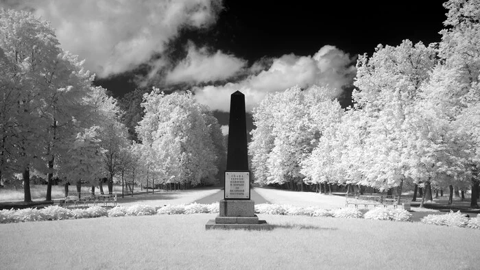 Alexander monochrome - My, The photo, Infrared shooting, Infrared, Within Pushkin, Alexander Park, Longpost