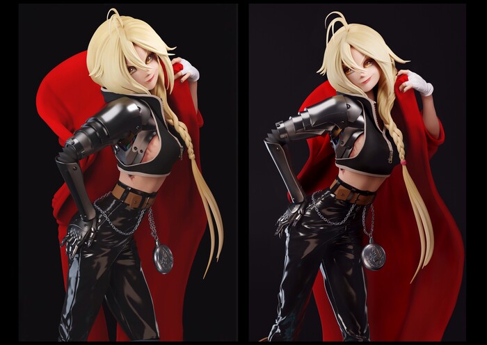 Eda , ArtStation, , Fullmetal Alchemist,  63, Edward Elric, 3D, Anime Art, ,  , 