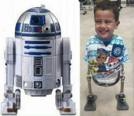 low budget cosplay - Humor, Black humor, R2-D2, Children, Disabled person