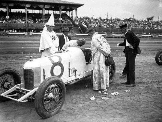 Ku Klux Klan racing car, USA, 1920s. - USA, Ku Klux Klan, Race, Black and white