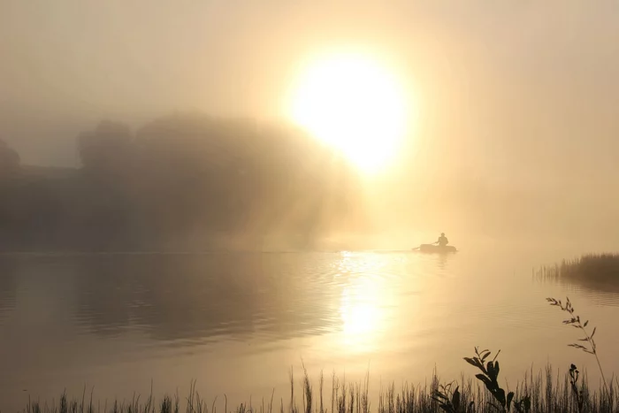 Fishing, sunrise, no filter - My, Fishing, Nature, Lake, The nature of Russia, The photo, Mobile photography