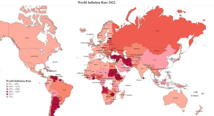 World inflation rate - Cards, Inflation, Dataisbeautiful, Reddit