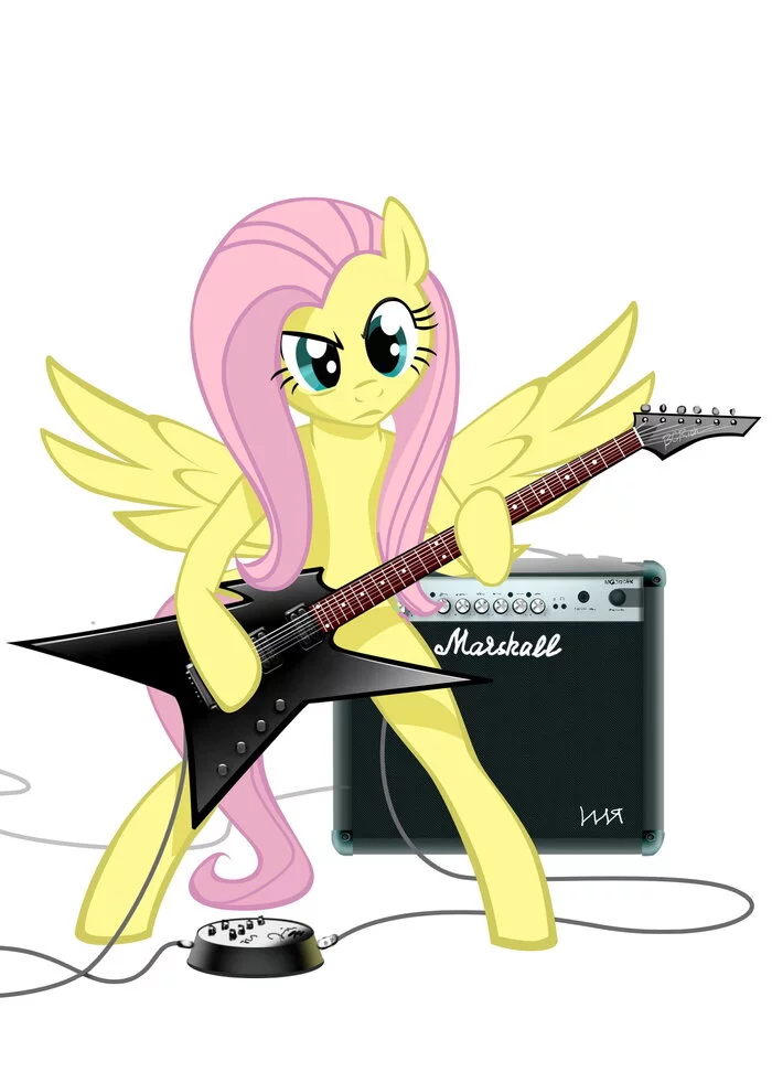 Heavy metal - My little pony, PonyArt, Fluttershy, Vombavr