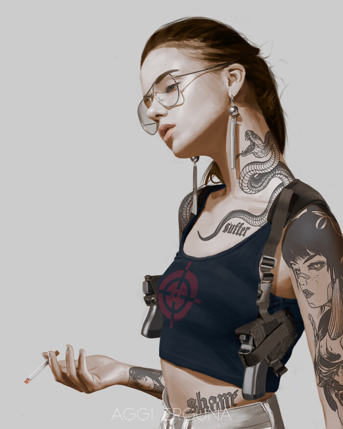 Bad Girl , ArtStation, , ,   , 