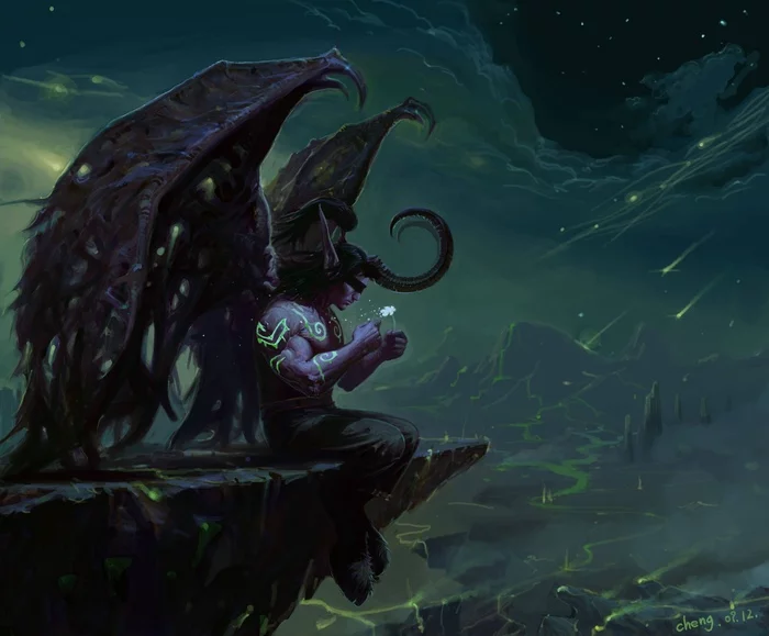 Hey Tyrande... - World of warcraft, Illidan, Blizzard, Art, Warcraft, Game art