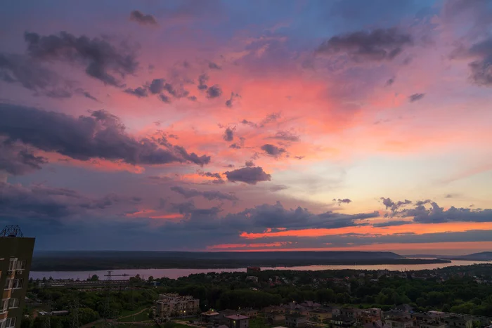 Sunset in Samara 22-06-2022 - My, Sunset, Samara, River, Post #11622788, Volga river, The photo