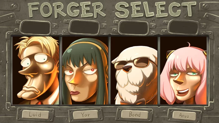 SPY x SLUG - Art, Anime, Anime art, Games, Crossover, Spy X Family, Metal Slug, Loid Forger, Yor Forger, Anya Forger