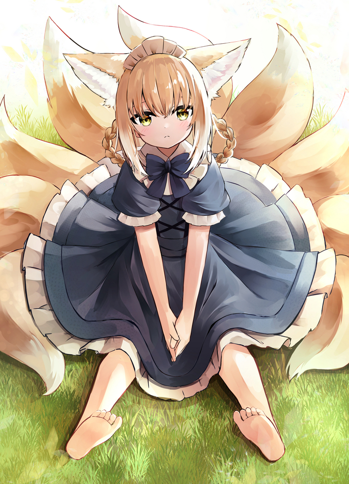 Suzuran , Anime Art, Arknights, Suzuran, Animal Ears