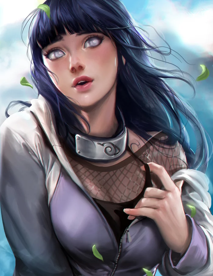 Hinata Hyuga - Anime Art, Аниме, Hinata Hyuga, Наруто, Sakimichan