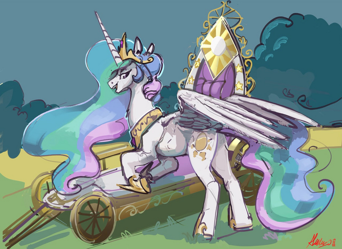   , -  My Little Pony, Princess Celestia, Alumx