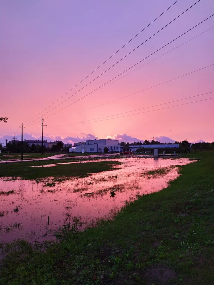 pink sunset - Sunset, The sun, beauty, Mobile photography