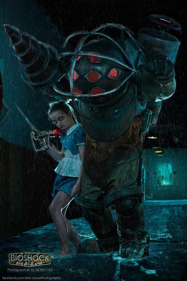 One big happy family - BioShock, Cosplay, Big Daddy, Little sister, Delight, Cohen, Longpost