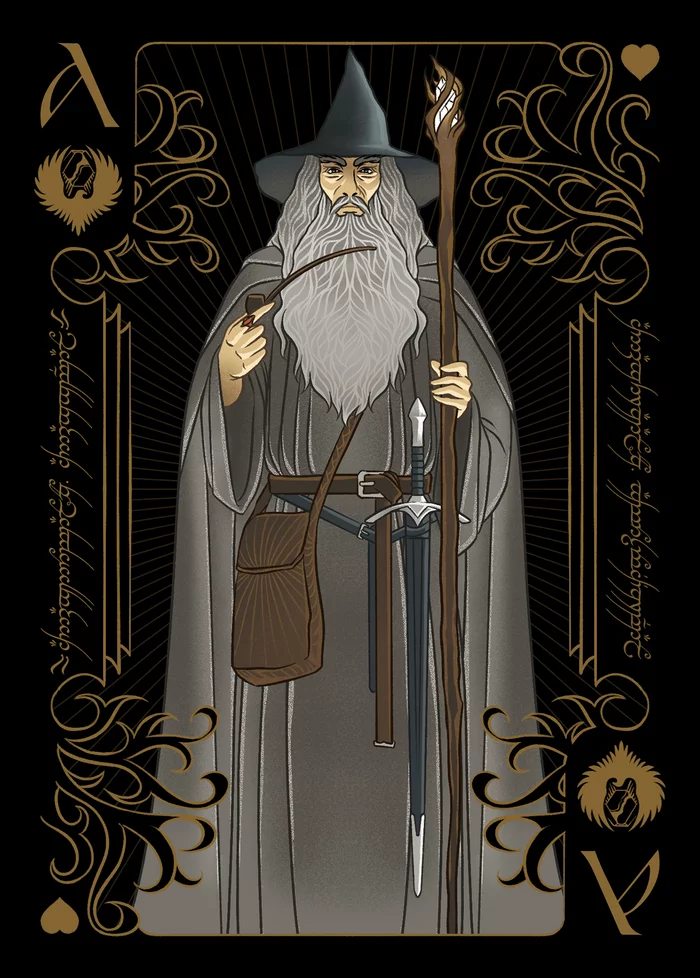 Lord of the Rings playing cards - Playing cards, Lord of the Rings, Gandalf, Saruman, Radagast, Sauron, Eye of Sauron, Frodo Baggins, Sam Gamgee, Balrog, Shelob, Galadriel, Elrond, Arwen, The Sorcerer King, Aragorn, Nazgul, Longpost
