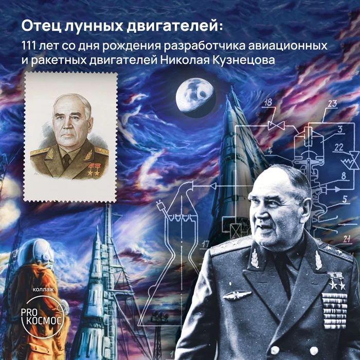 The father of lunar engines: 111 years since the birth of the developer of aircraft and rocket engines Nikolai Kuznetsov - My, Cosmonautics, Space, the USSR, N-1, Lunar program, Soviet Lunar Program, Longpost