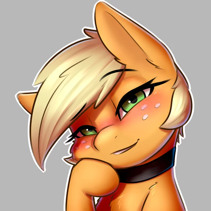 Looks at you - My little pony, PonyArt, Applejack, CaptainPudgeMuffin