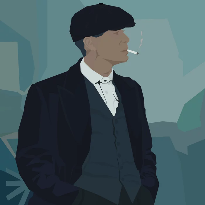 Thomas Shelby | Peaky Blinders - My, Peaky Blinders, Thomas Shelby, Art, Creation, Illustrations, Characters (edit), Fictional characters, Serials, Foreign serials, Digital, Design, Portrait