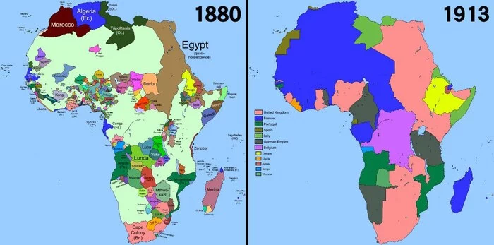 How the map of Africa changed from 1880 to 1913 - My, Interesting, Cards, Informative, Facts, Europe, Africa