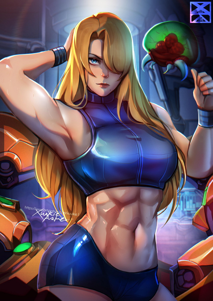   Samus Aran, ,  ,  , Metroid, , Muscleart, Xuuikie, , 2D