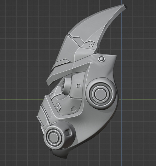 Mask in sci-fi style - My, Blender, Cosplay, 3D modeling, Craft, Starcraft, Longpost