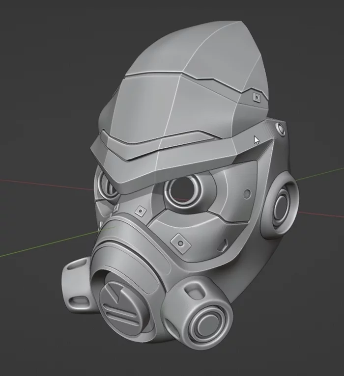 Mask in sci-fi style - My, Blender, Cosplay, 3D modeling, Craft, Starcraft, Longpost