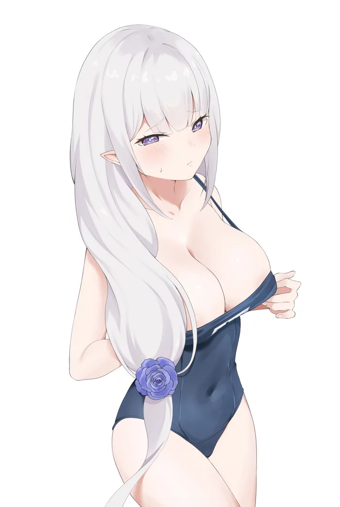 Emilia - NSFW, Anime Art, Аниме, Emilia, Re:Zero Kara, Coro Fae