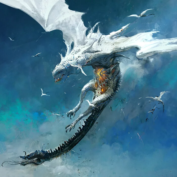 Mother of Dragons - Art, Artstation, Artificial Intelligence, Midjourney, Fantasy, The Dragon