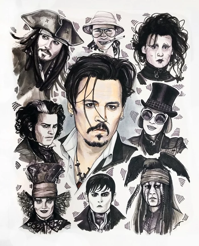 Actor NOT one role - Johnny Depp, Celebrities, Actors and actresses, Art, Roles