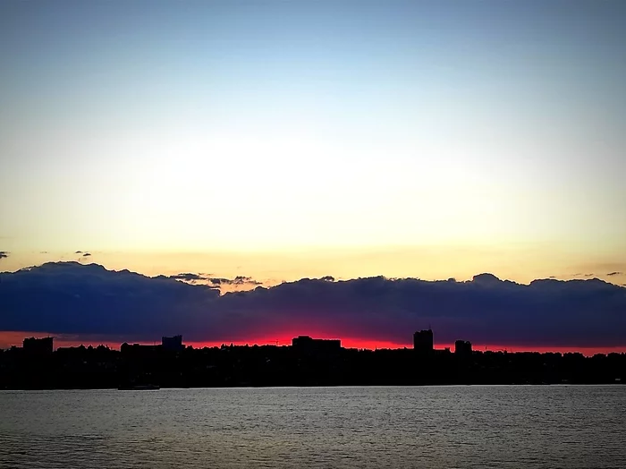 Voronezh sunset - My, Mobile photography, Sunset, Reservoir, Evening